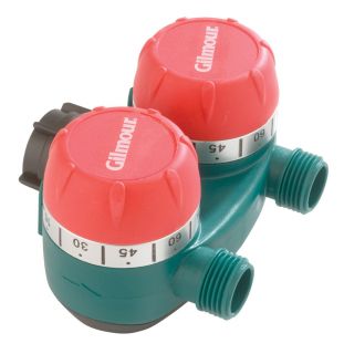 Gilmour Double Outlet Mechanical Hose Spigot Water Timer Watering 