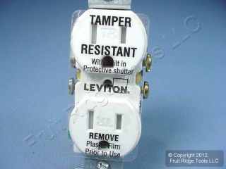 Leviton White Tamper Resistant Receptacle Outlet