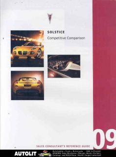2009 Pontiac Solstice Mazda Miata Honda S2000 Brochure
