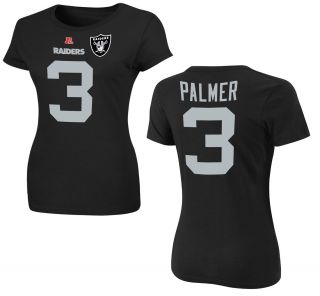 Oakland Raiders Carson Palmer Womens Black Fair Catch IV Ladies Jersey 