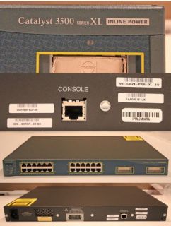 CISCO SYSTEMS 3500 SERIES 24 PORT POE ETHERNET SWITCH WS C3524 PWR XL 