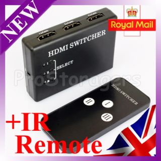 Port HDMI Switch Switcher Splitter Selector Remote