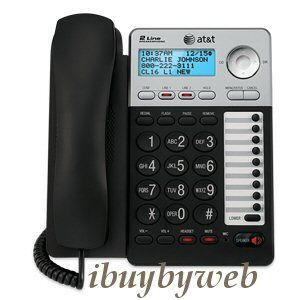 AT&T ML17929 2 Line Corded Desk/Wall Phone w/ Speakerphone Caller ID 