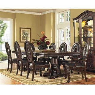 STUNNING HUGE CHERRY WOOD MELROSE DINING SET W 9 PIECES 9FT LONG