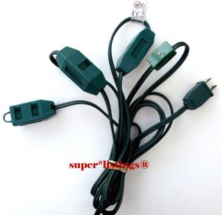   56 Extension Cord Green 12 ft 3 Outlet for 9 Village Buildings
