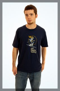 Vintage 80s Ski Death Valley Skeleton T Shirt L