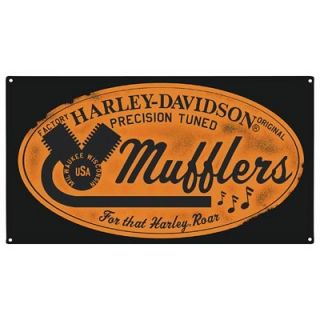 Genuine Hotrod Hardware 2010251 Tin Sign, Harley Davidson® Mufflers 
