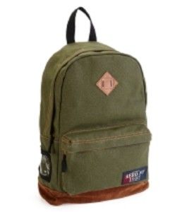 new NWT AEROPOSTALE mens Canvas and Suede Aero NY 87 Backpack