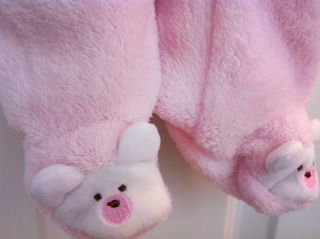 Absorba Newborn Baby Girls 0 3 Months Pink Snowsuit Jumper Footed 