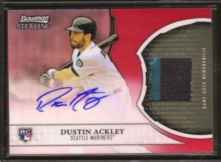 Dustin Ackley 2011 Bowman Sterling Red Patch Auto 1 1