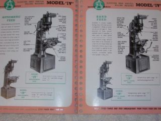 vtg adcock shipley catalog model 1v milling machines