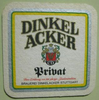 Dinkel Acker Privat Bier Beer Coaster Mat Germany Nice