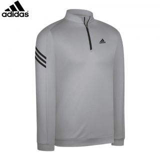 Adidas Sweaters ClimaLite Warm 3 Stripes 1 2 Zip Pullover New