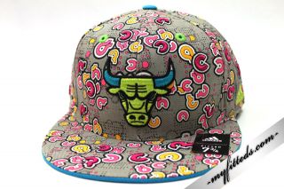 Adidas Chicago Bulls Fitted Cap Grey Pink New