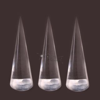 Clear Acrylic Rings Jewelry Display Cone Stand Holder