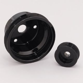 March Performance Pulley Set Serpentine Steel Black Powdercoated SBC 