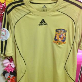 Adidas Spain AWAY SHORT SLEEVE SOCCER JERSEY EURO 2008SIZE M 9 Torres 