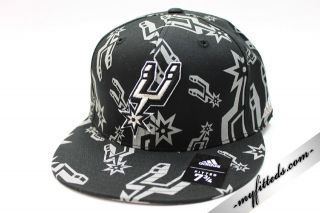 Adidas San Antonio Spurs Official NBA Fitted Cap New