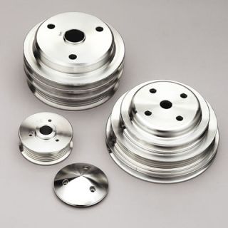 March Performance Pulley Set Serpentine Aluminum Clear Powdercoated 