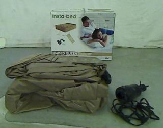 Instabed Raised with Pillow Queen Size Air Mattress Air Bed