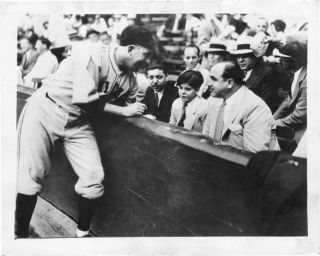 Al Capone Chicago Cubs Gabby Hartnett 1920s Photo