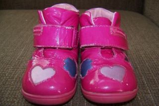 euc agatha ruiz de la prada infant girl pink heart star shoes boots 