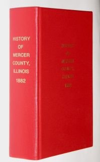 Mercer County Illinois Aledo IL 1882 reprint genealogy history