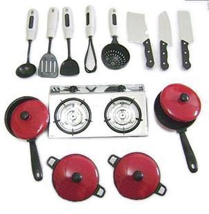   Play Cooking Utensil Toys Kitchen Spoon Knife Chef Set E1664