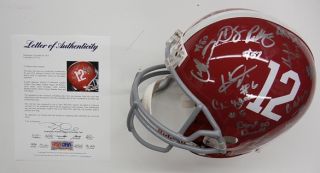 2012 Alabama Crimson Tide Team Signed Helmet PSA DNA LOA S73110 