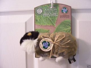 New AKC Green Planet Collection Small Lemming Dog Toy