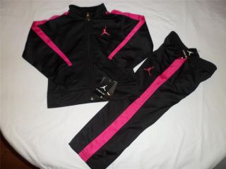 NWT New Nike Air Jordan Girls Jacket Shirt Pants Track Outfit Set SZ 2 