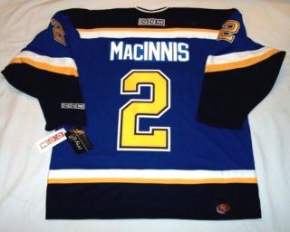 AL MacINNIS size LARGE St. Louis Blues CCM 550 Hockey Jersey   bnwt