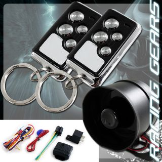 One Way Vehicle Security Theft Prevention Alarm Siren 4 Circle Button 