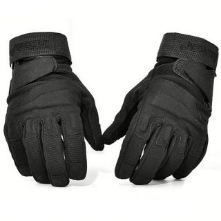 All Size Tactical Gloves Black Goatskin Leather Public Safety Gear Cut 