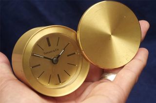and special promotions tiffany co gold authentic travel alarm clock