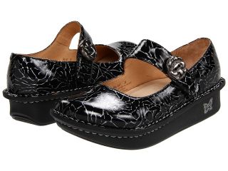 Alegria Womens Paloma Etched Black Patent Leather Mary Jane Shoes PAL 