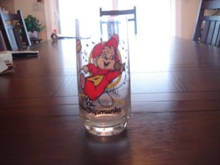ALVIN AND THE CHIPMUNKS DRINKING GLASS 1985
