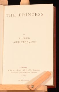1899 The Princess Alfred Lord Tennyson Bumpus Poetry