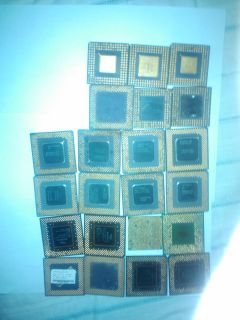 22 INTEL CPUs For Scrap Gold Recovery ,some AMD PROCESSORS  APPROX 