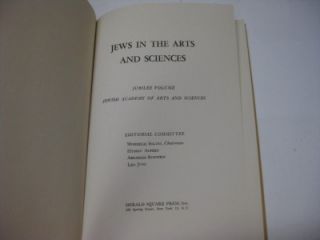 Jews In The Arts And Sciences. by MORDECAI SOLTES