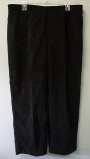 Alfred Dunner Womens Black Corduroys Pants 18W 18 w New