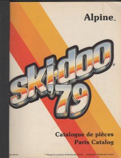 1979 Ski Doo Alpine Snowmobile Parts Manual