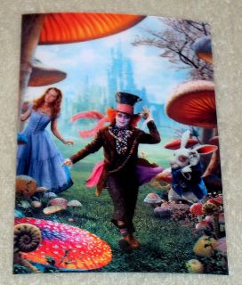 Disney Alice in Wonderland Johnny Depp 3D 3 D Lenticular Collectors 