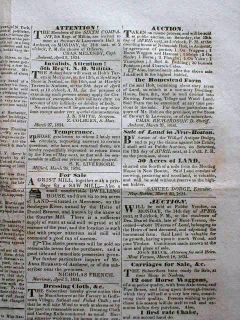 RARE 1833 Newspapers Amherst New Hampshire 175 Yrsold