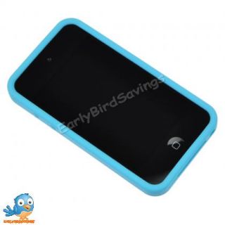 Azure Game Boy Style Silicone Case Cover Skin for iPod Touch 4