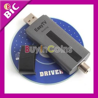 New USB 2 0 Analog Signal TV Receiver Adapter Laptop PC