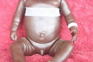 anatomically correct black baby boy doll by netta