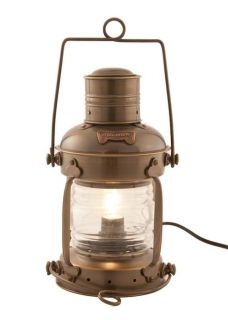 Antique Brass Anchor Electric Lantern 12 Antique SHIP Lanterns 