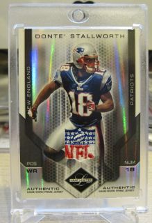Donte Stallworth NFL Logo Patch 2007 Leaf Limited New England Patriots 