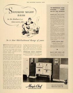 1934 Ad American Stove Magic Chef Gas Range Burners ORIGINAL 
